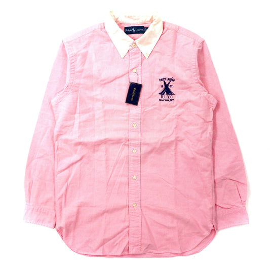 Ralph Lauren ボタンダウンシャツ L ピンク コットン R.L.Y.C ロゴ刺繍 未使用品-Ralph Lauren-古着
