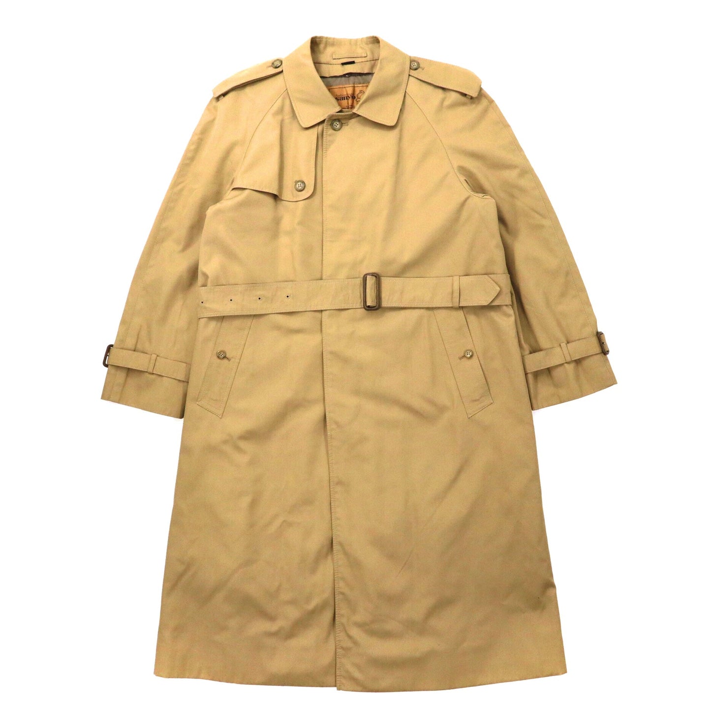 SANYO COAT 175 Beige Polyester Liner Detachable 80s Japan MADE