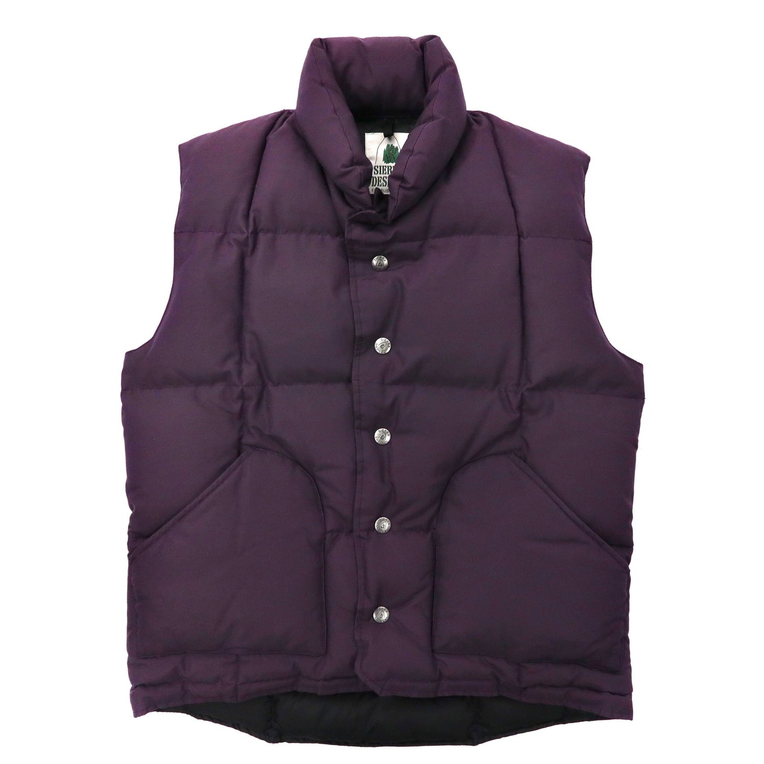 SIERRA DESIGNS PUFFER VEST S Purple 60/40 Cloth cotton nylon draw