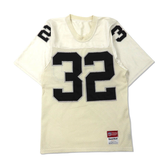 Sand Knit × NFL フットボールTシャツ ゲームシャツ S ホワイト ナイロン メッシュ 90年代-VINTAGE-古着