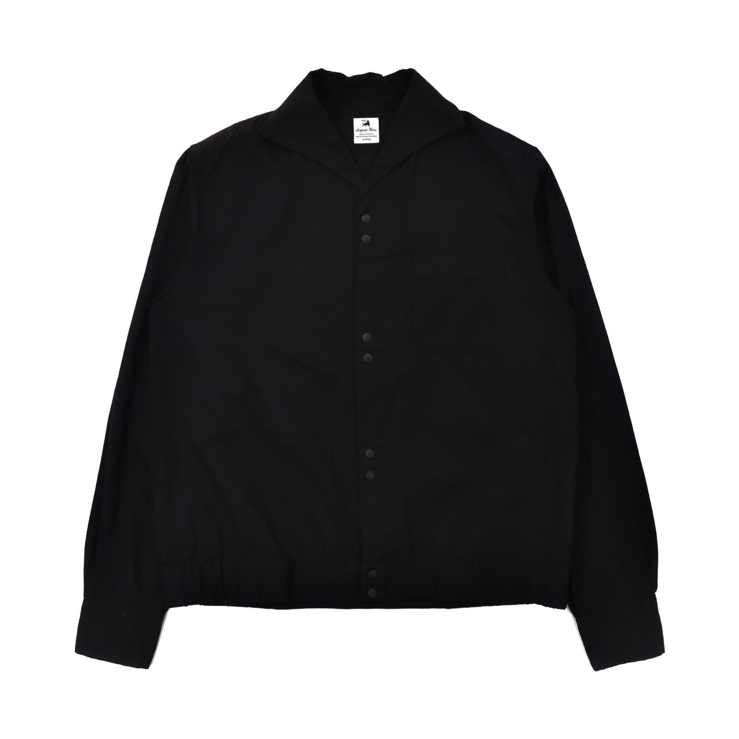 SasquatchFabrix. Oriental Open Color Shirt M Black Cotton 17SS-SY9 