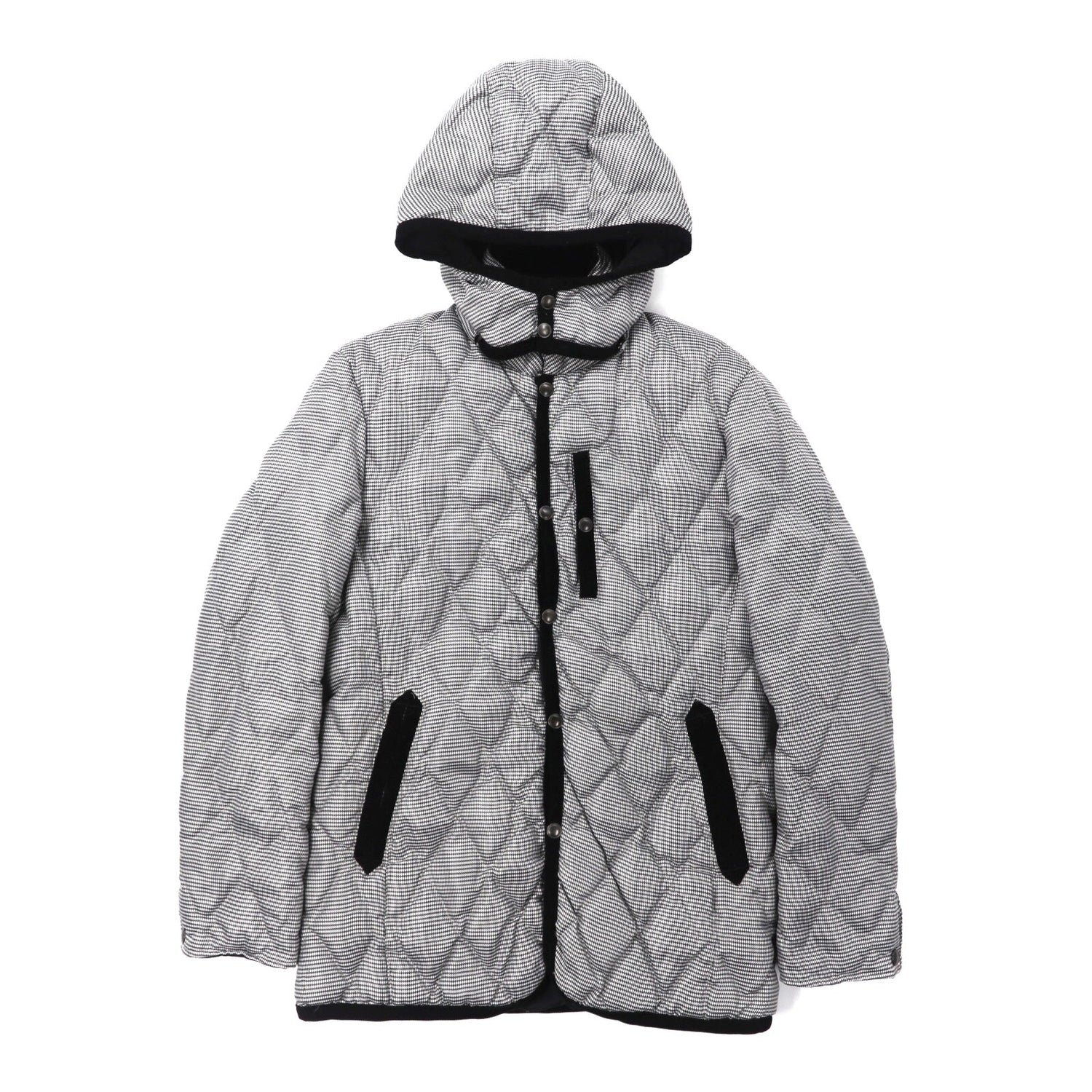 TAKEO KIKUCHI Quilting Puffer Jacket White HOUNDSTOTH Polyester – 日本然リトテ