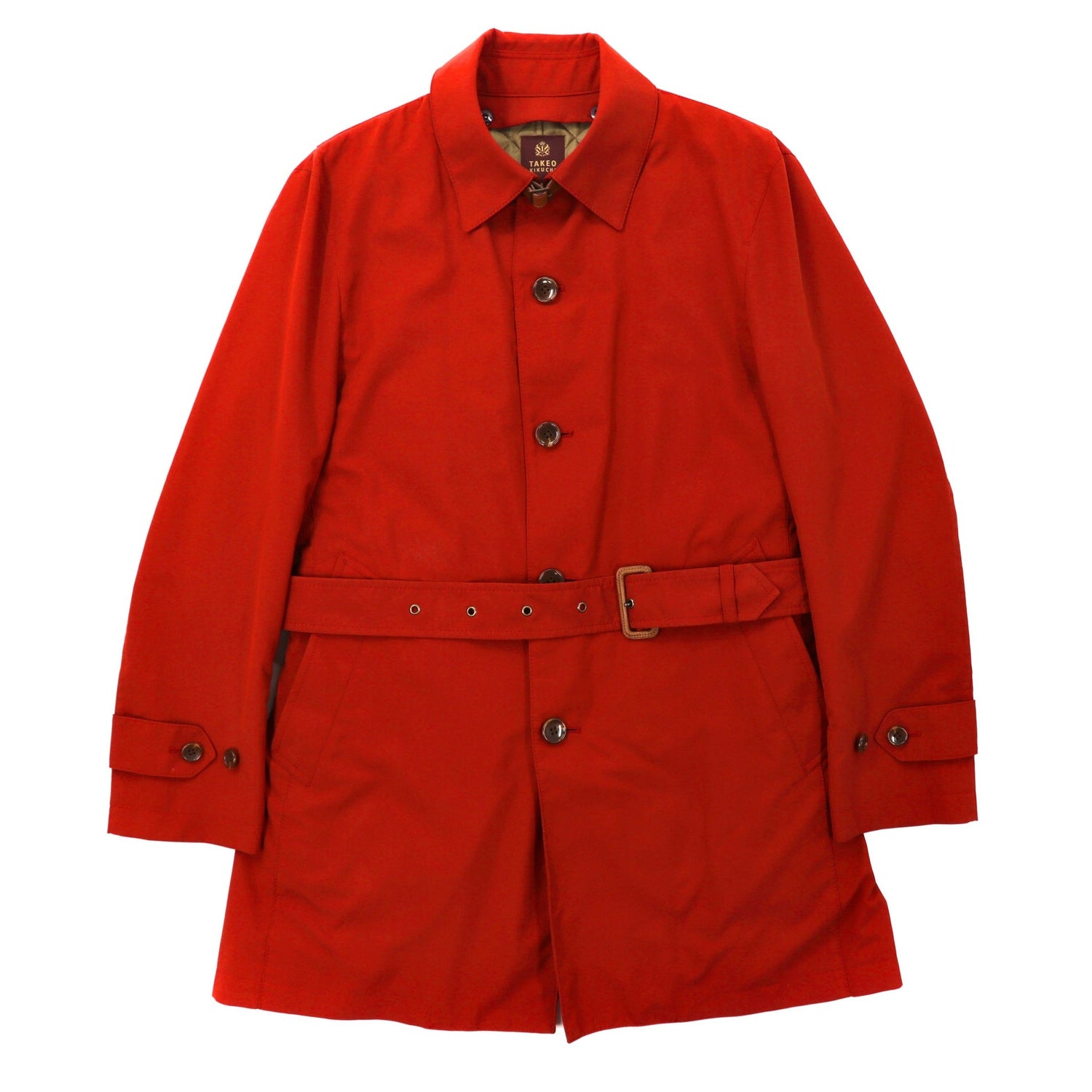 TAKEO KIKUCHI COAT 1 Red polyester quilting liner detached type