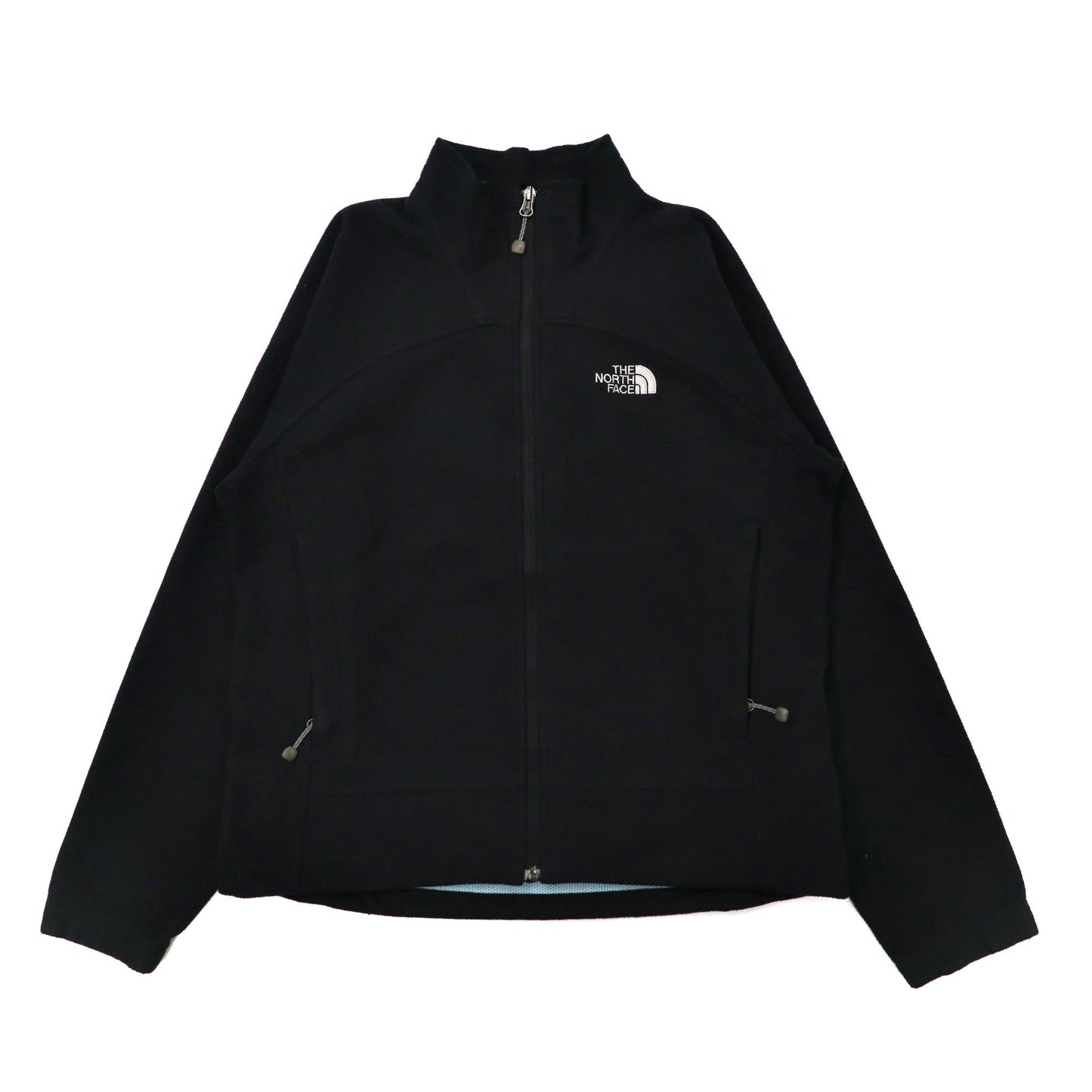 THE NORTH FACE Full Zip FLEECE Jacket M Black Polyester Logo