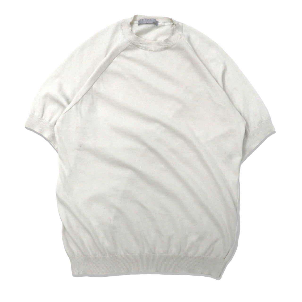 THYARD 半袖ニット セーター 1 ホワイト コットン 日本製-THYARD-古着