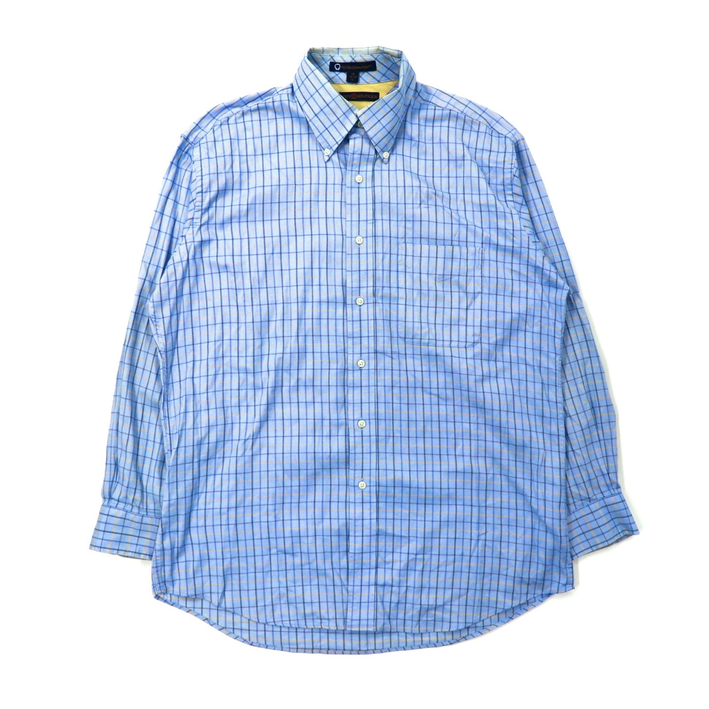 TOMMY HILFIGER ボタンダウンシャツ L ブルー チェック ビッグサイズ-TOMMY HILFIGER-古着