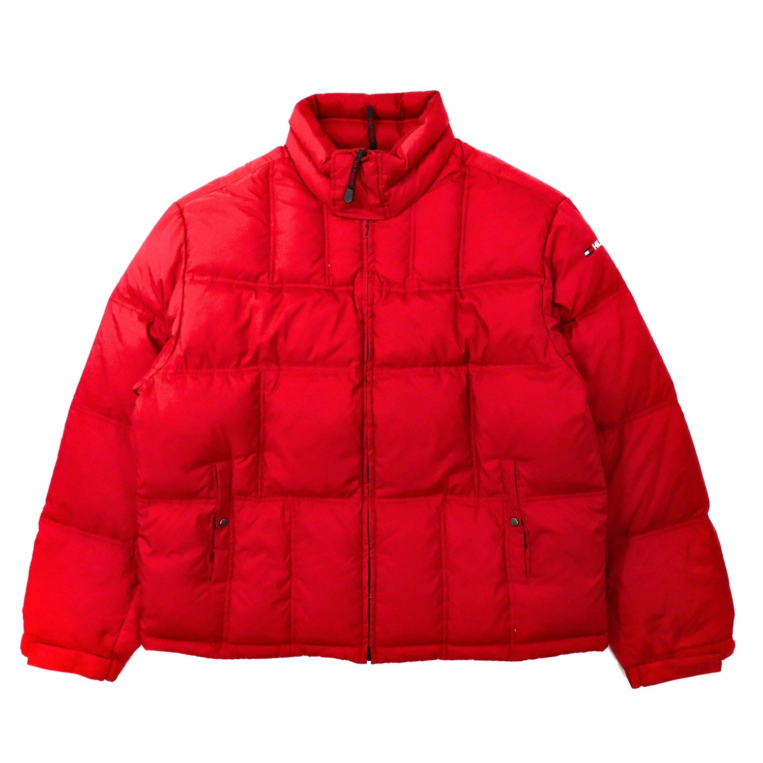 TOMMY HILFIGER PUFFER JACKET XL Red Nylon 90s