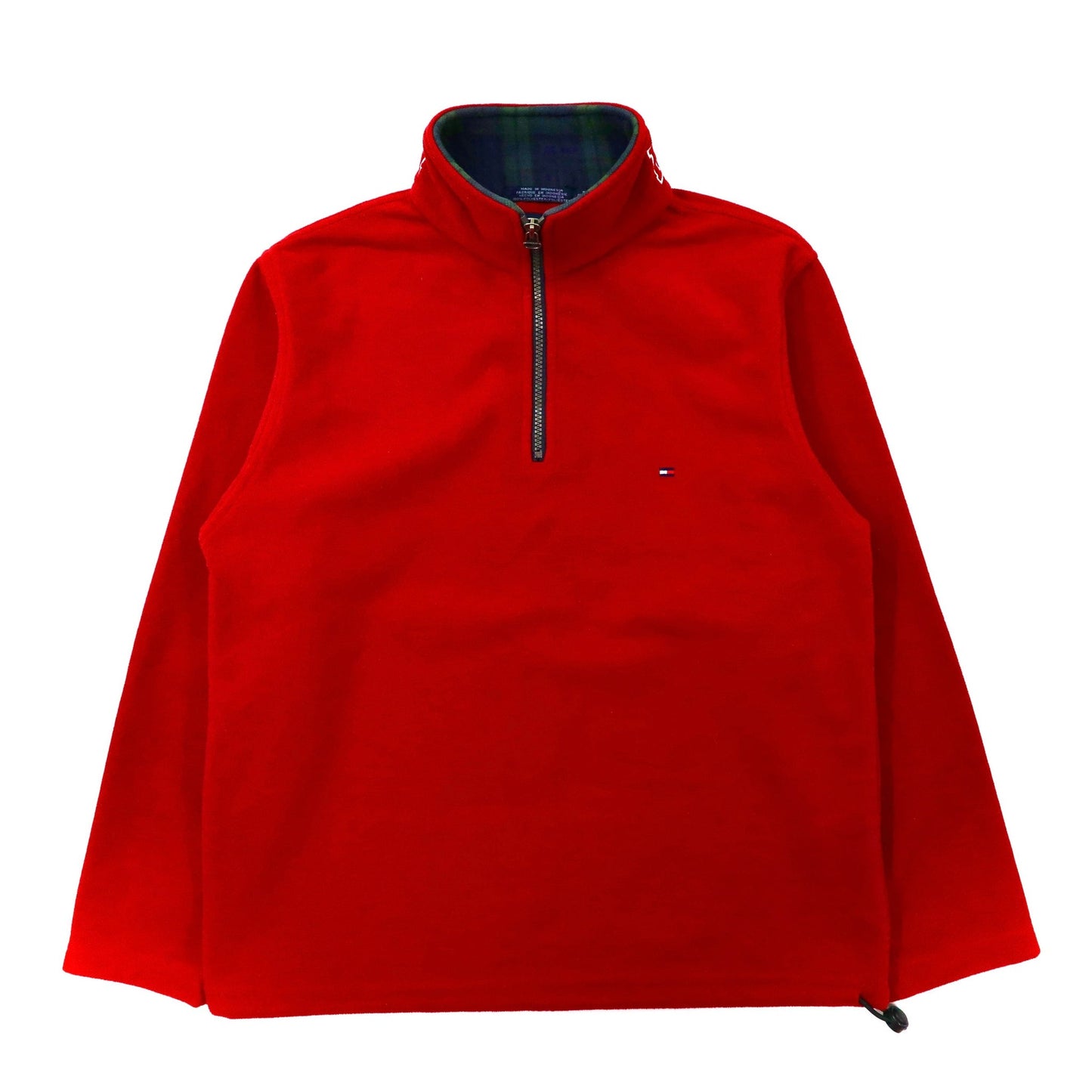 TOMMY HILFIGER Half Zip FLEECE Jacket S Red polyester One Point