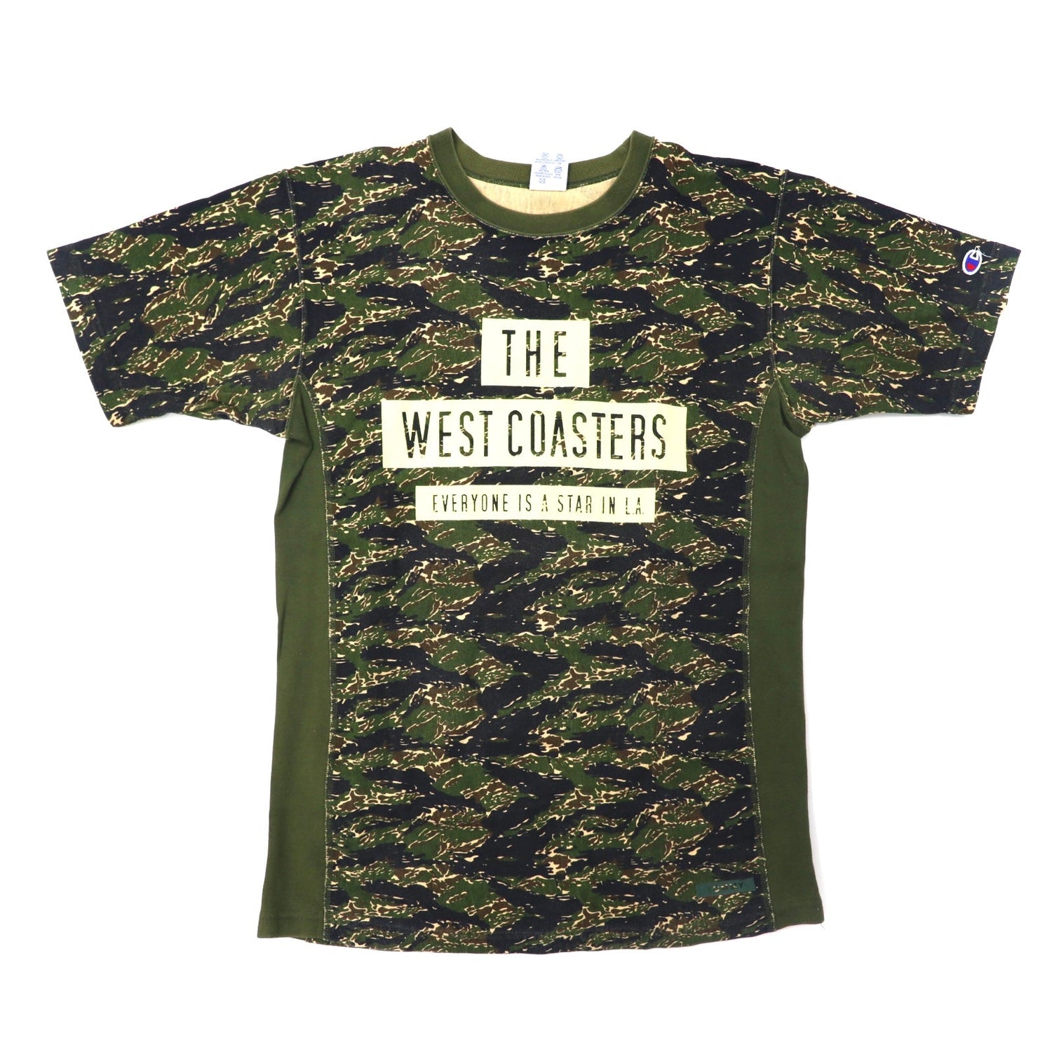TOMMY × Champion Tシャツ L カモフラ REVERSE WEAVE-TOMMY-古着
