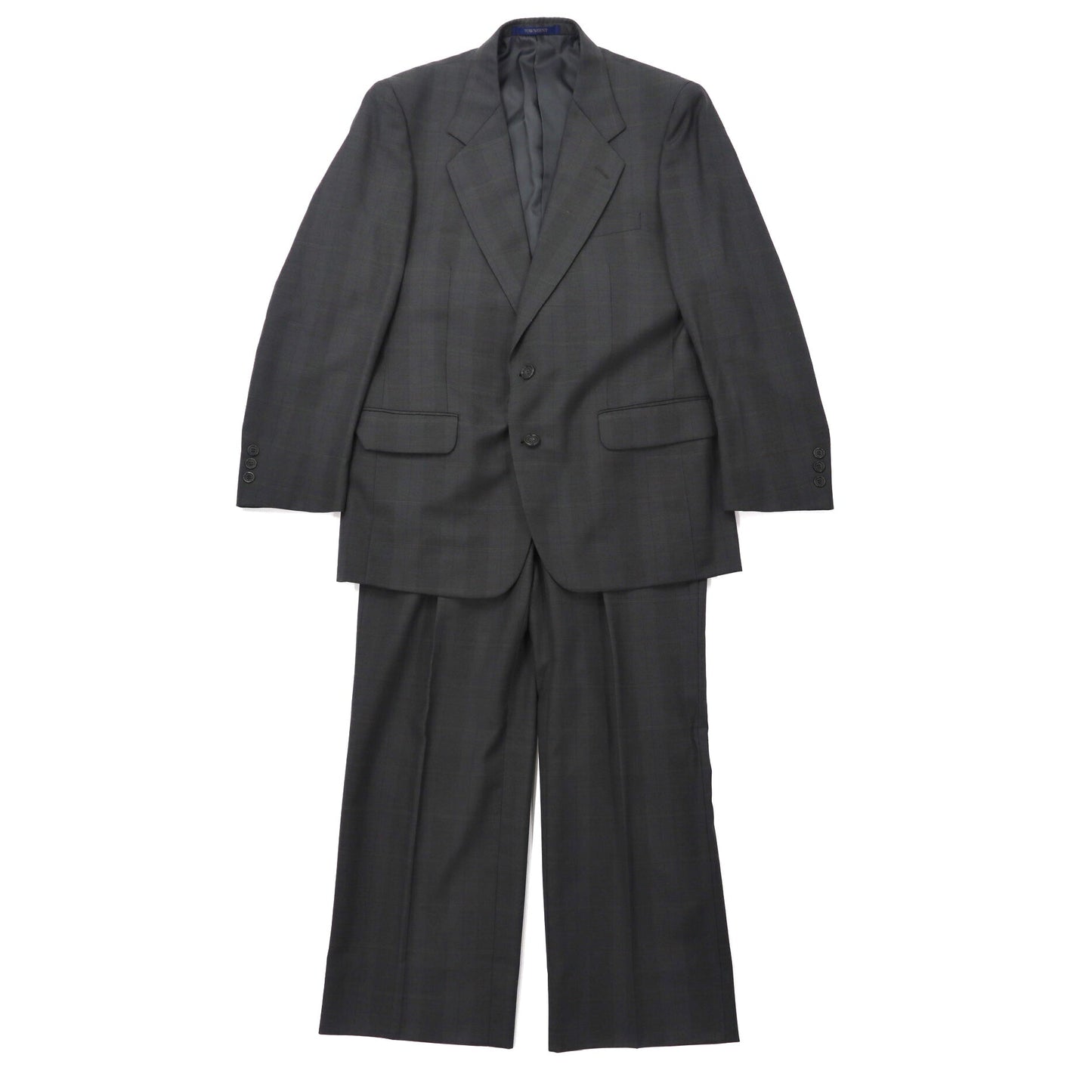 TOWN GENT 2B Suit Setup L Gray CHECKED Wool – 日本然リトテ
