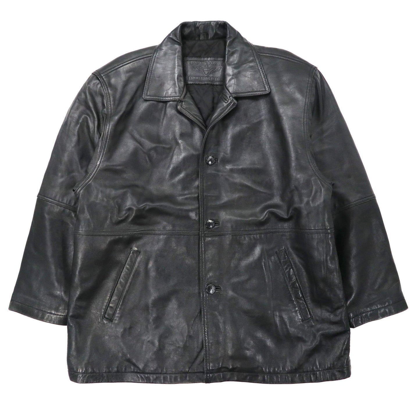 U.S.AIR FORCE COMMANDING OFFICER Leather Coat XL Black Sheep  