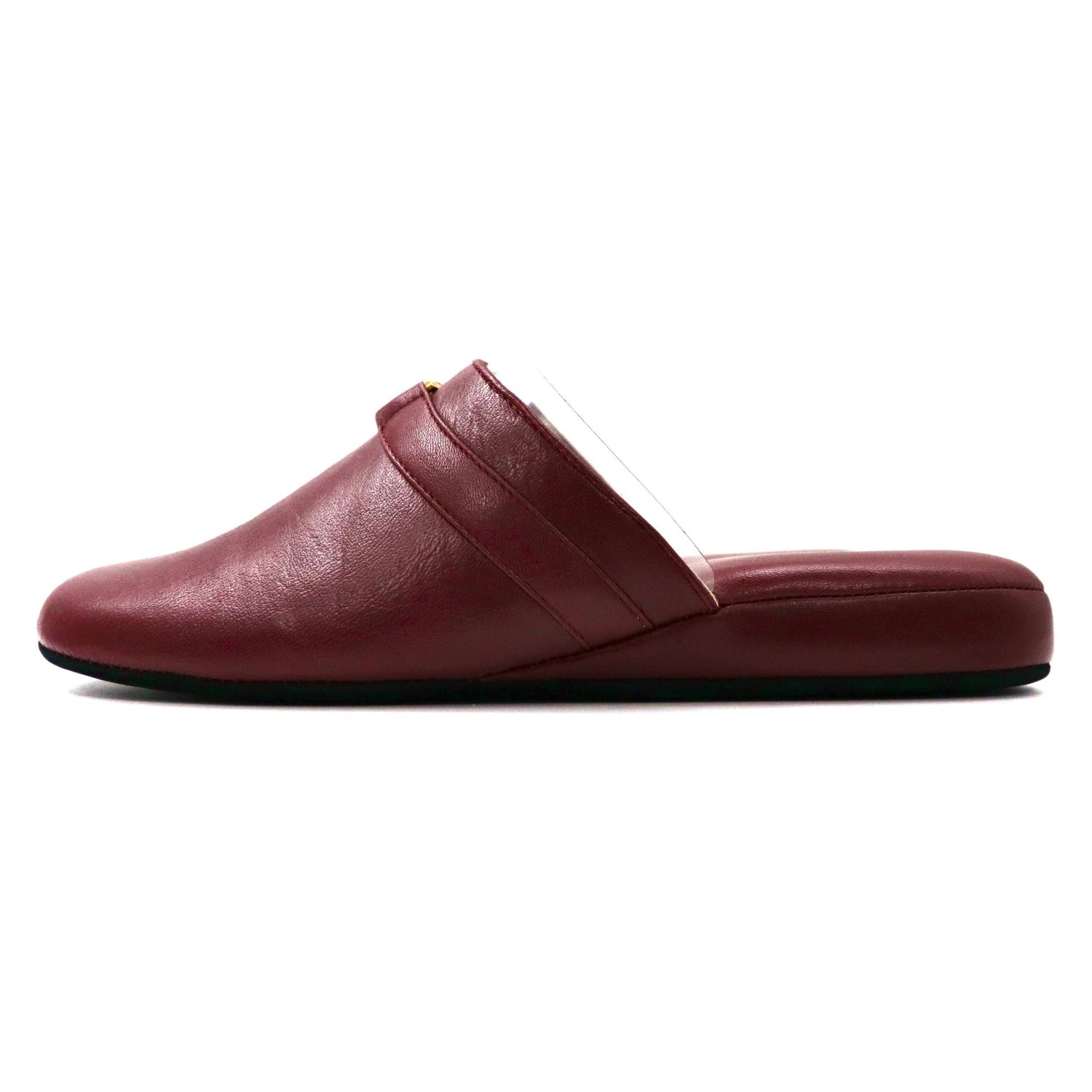 Yves Saint Laurent Room Shoes Slippers US7 BORDEAUX Leather YSL
