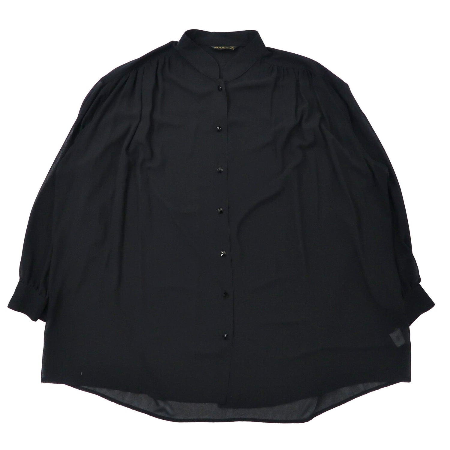伊太利屋 シースルー オーバーシャツ 11 ブラック ポリエステル La Moda GOJI 日本製-伊太利屋-古着