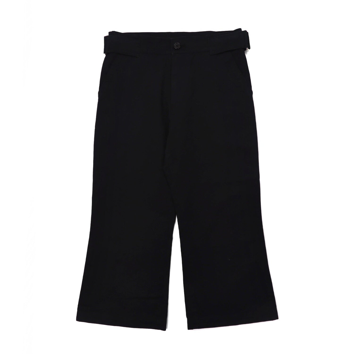 Yohji Yamamoto Side Adjust Wide Pants 2 Black Cotton FZ-P25-015 