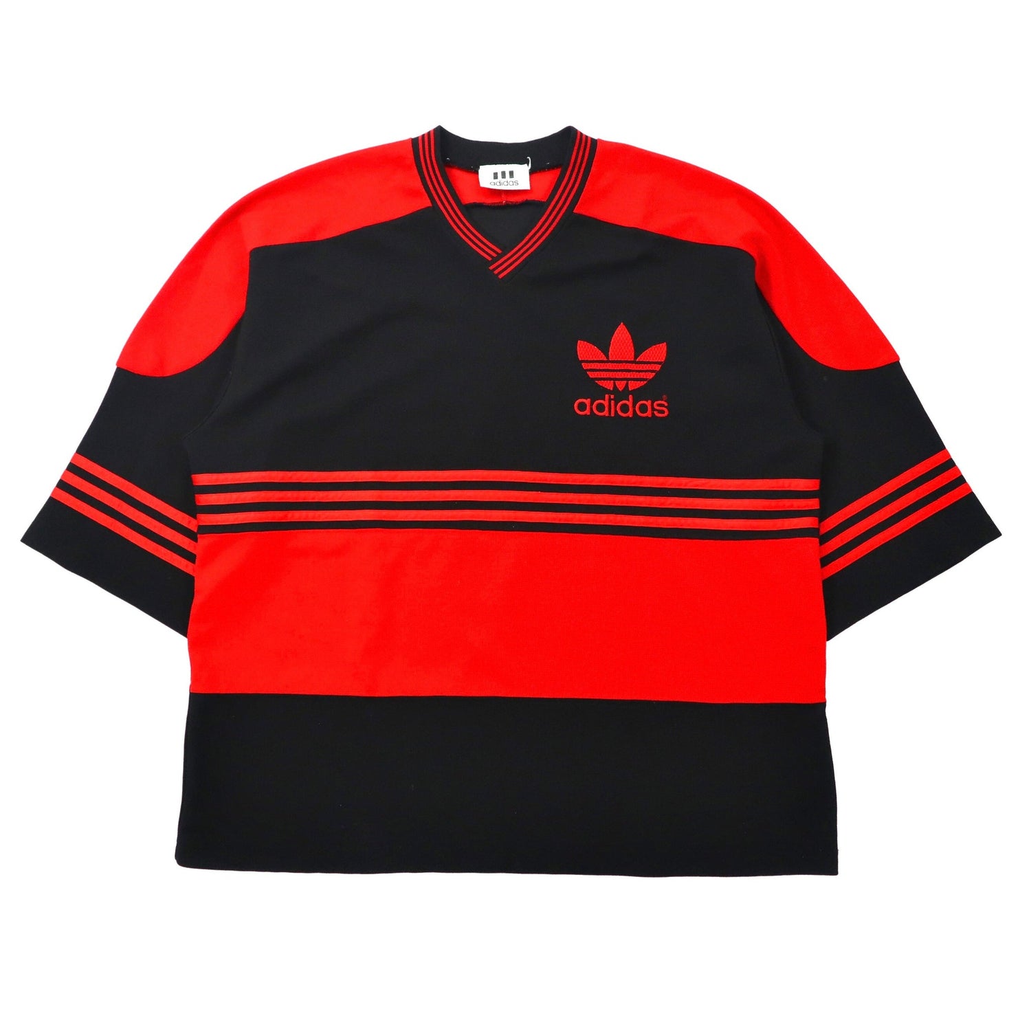 Adidas Big Size Game Shirt XL Black Polyester Trefoil Logo Embroidery 90s