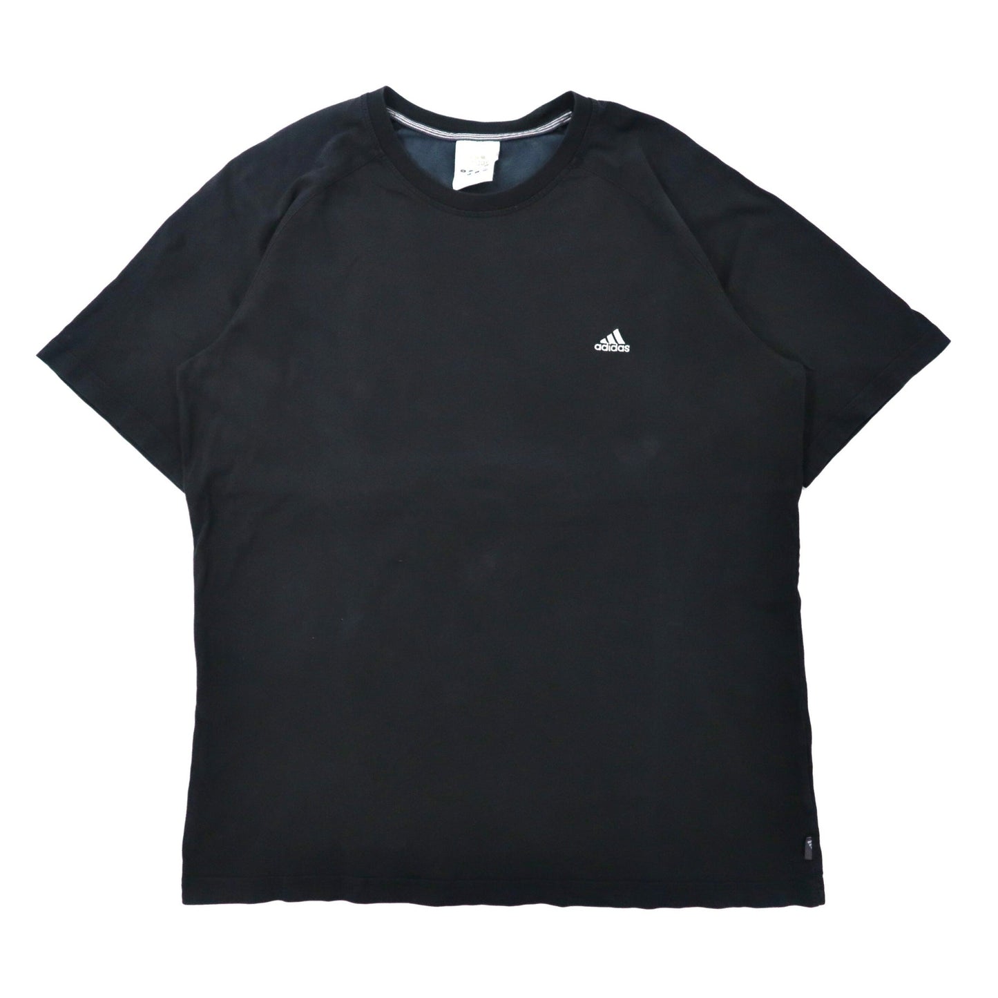 adidas ビッグサイズTシャツ 4XO ブラック コットン ワンポイントロゴ