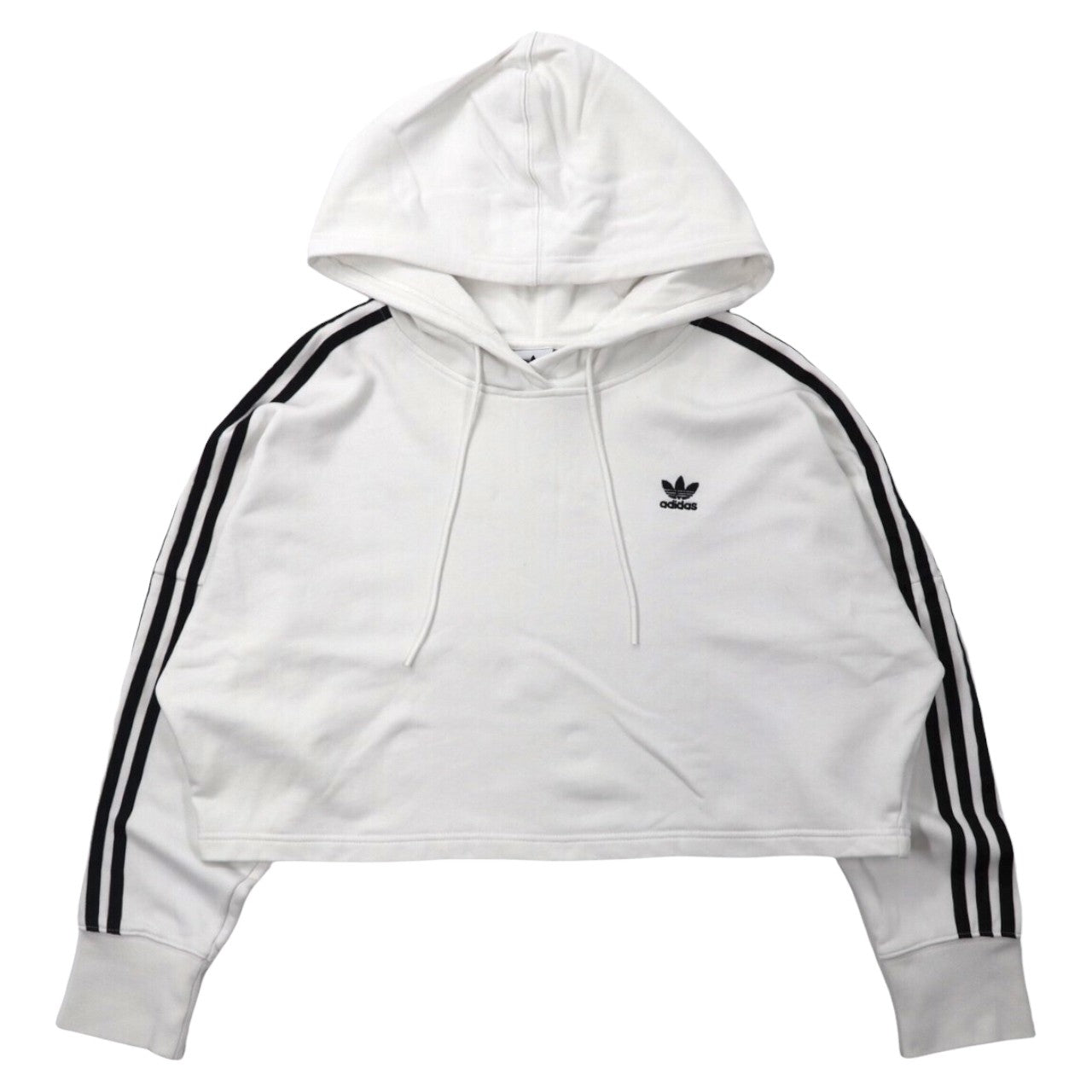 adidas originals クロップドパーカー OT ホワイト ED7555 スリーストライプス-adidas originals-古着