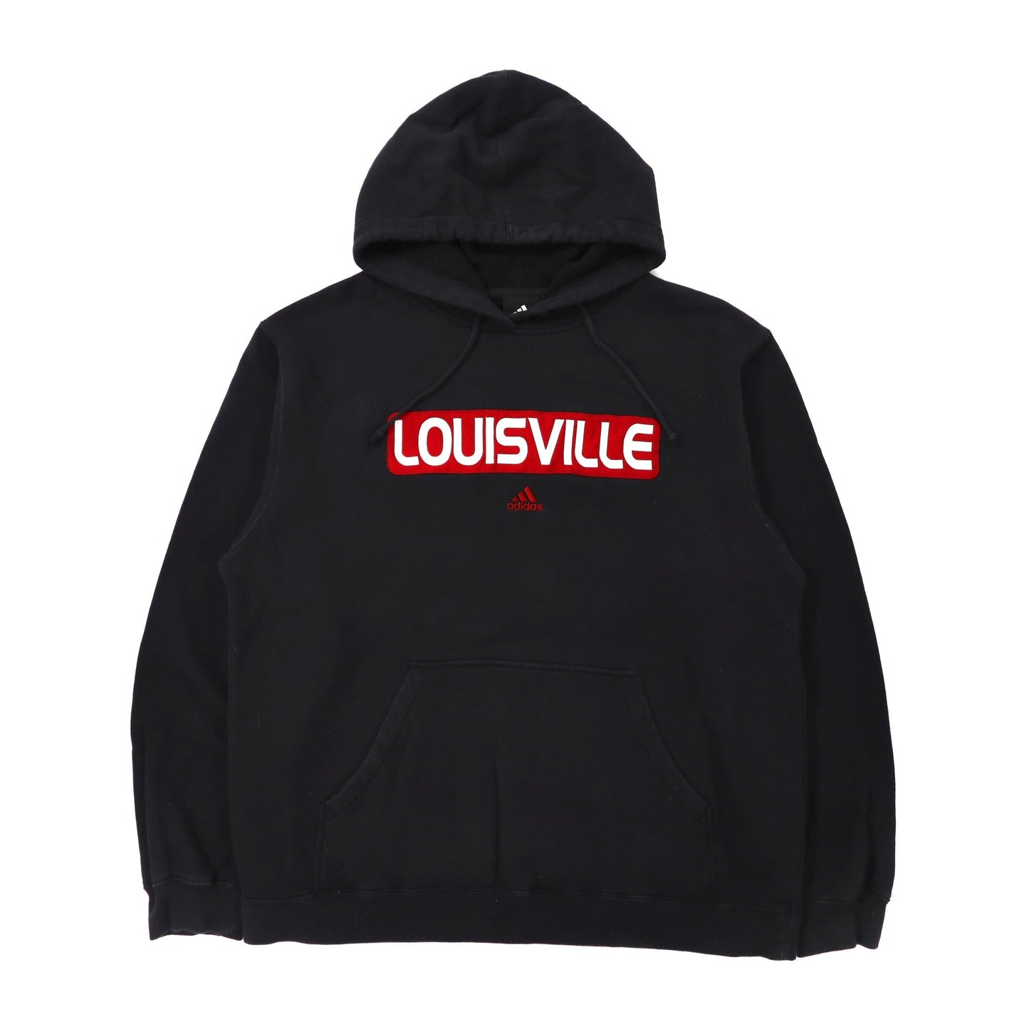 adidas パーカー XL ブラック コットン 裏起毛 LOUISVILLE-adidas-古着