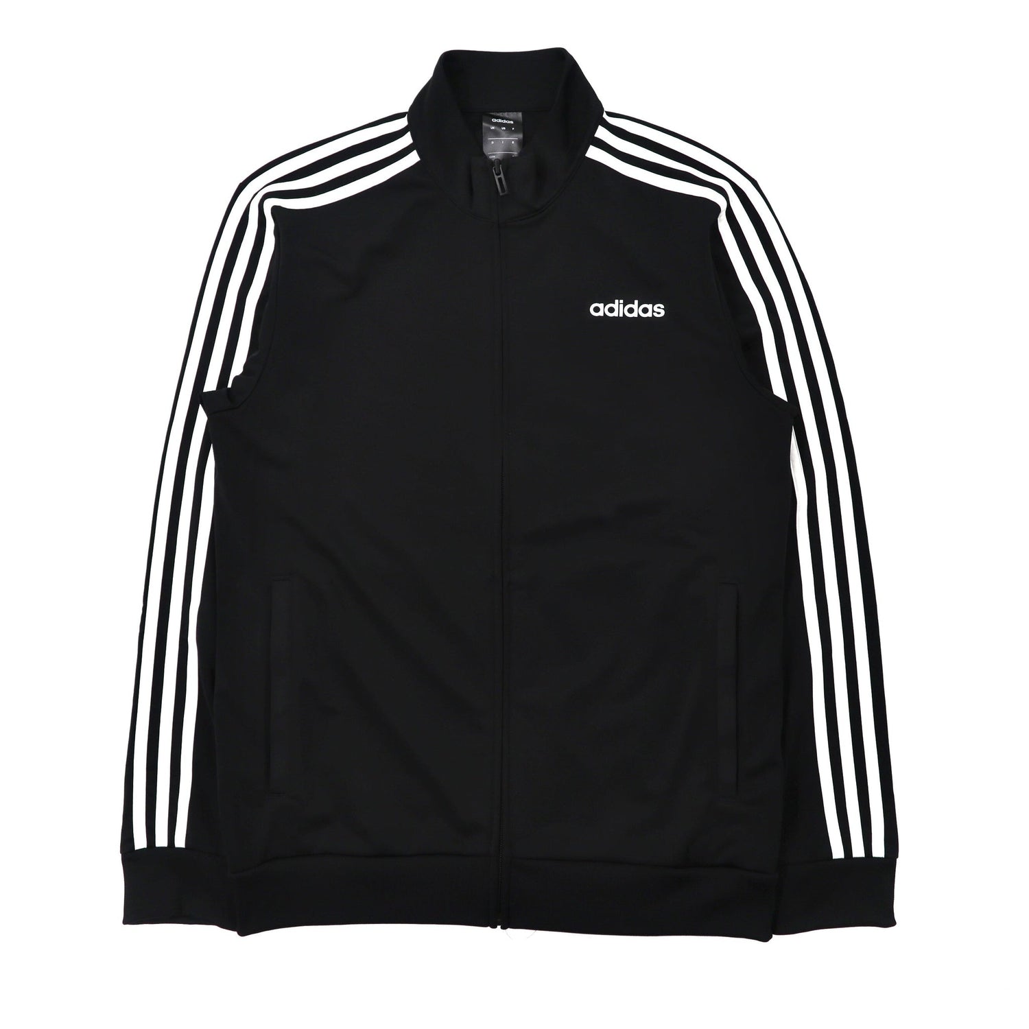 Adidas Track Jacket L Black polyester 3 Striped – 日本然リトテ