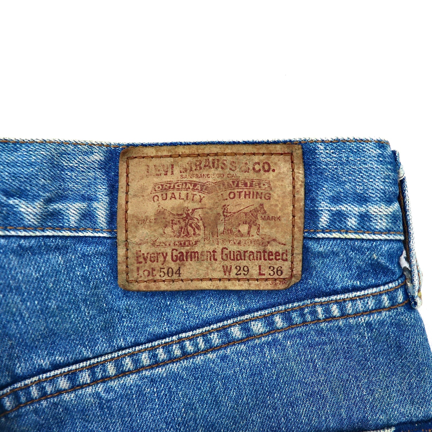 Levi's デニムパンツ 29 ブルー 504 日本製 90年代 ボタン裏J-22