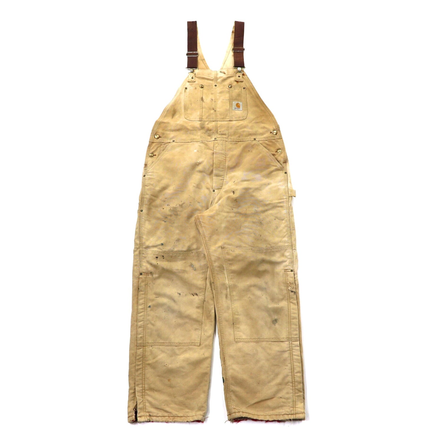 CARHARTT Double knee Overall 40 Beige Duck Star Tag 80s USA