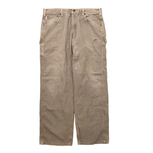 carhartt ダックワークパンツ 36 カーキ コットン Loose Fit 90年代 メキシコ製-carhartt-古着