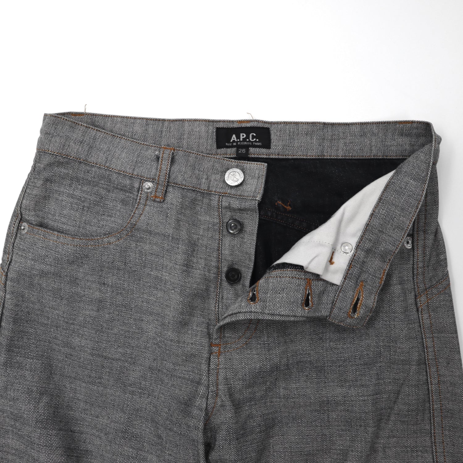 A.P. C. Denim PANTS 26 Gray Made in Japan