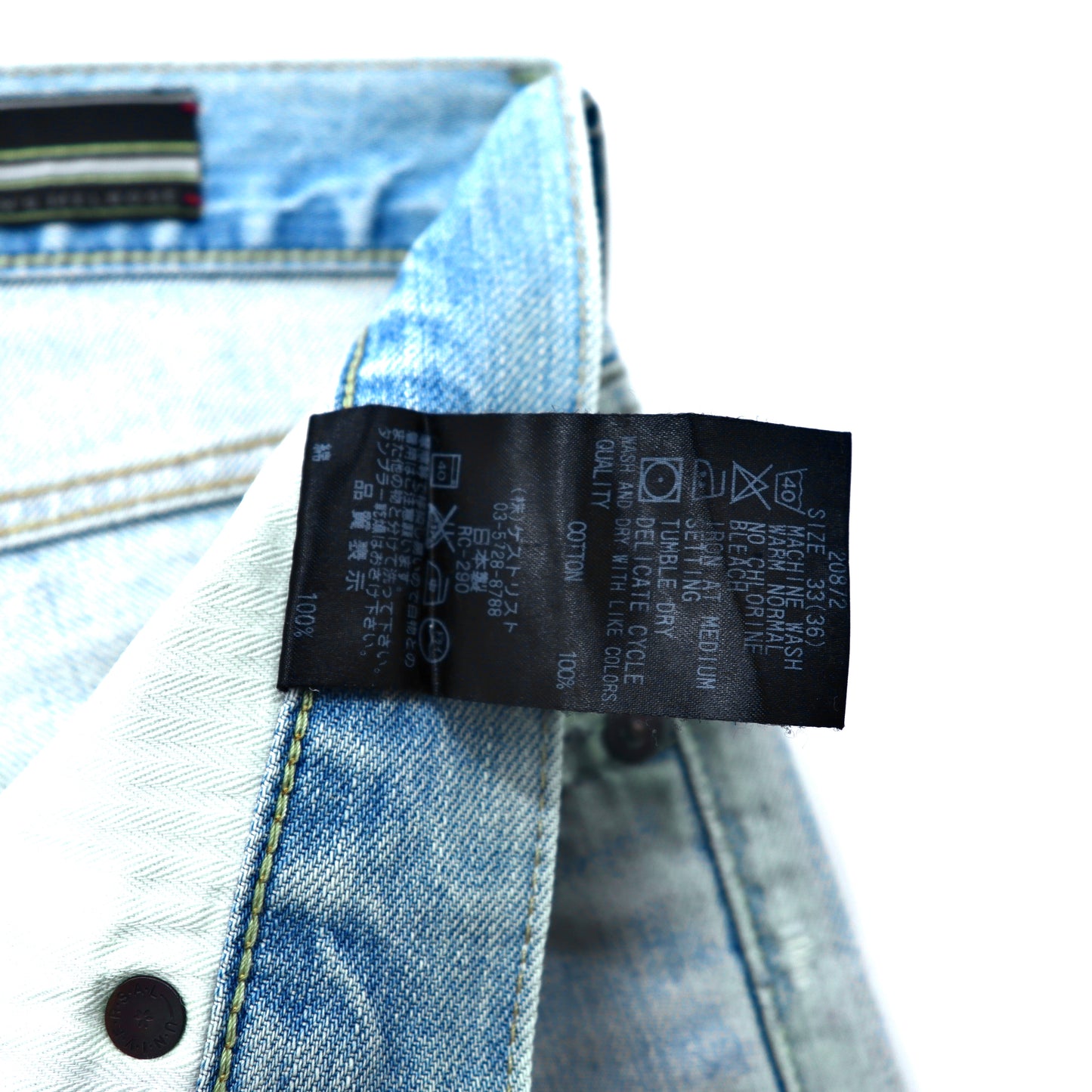 RED CARD × MEN'S MELROSE デニムパンツ 33 ブルー ペイント加工