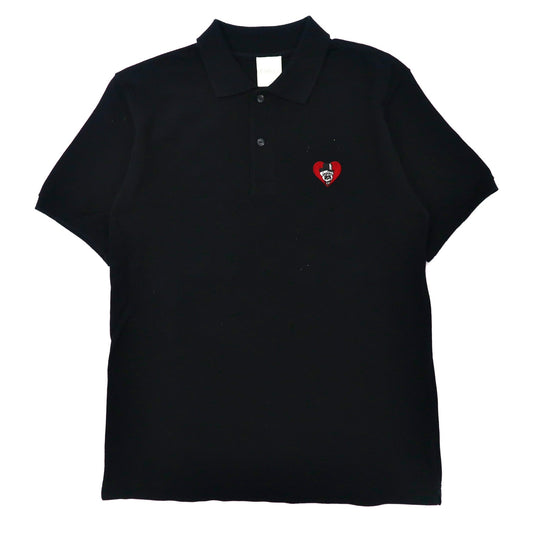 fLAnsisCA ポロシャツ M ブラック コットン ワンポイントロゴ刺繍 BEAMS取り扱い-fLAnsisCA-古着