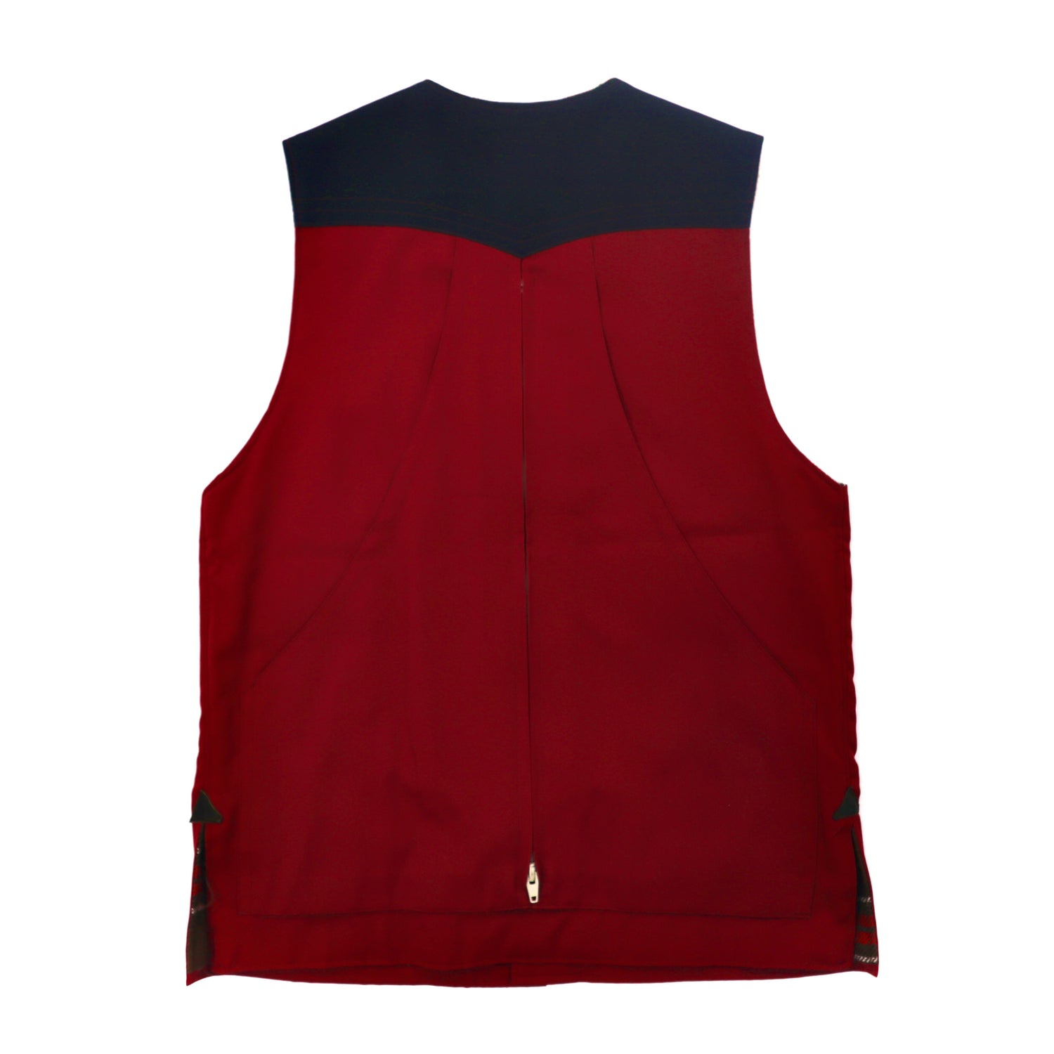 K.F.C. SPORTS WEAR Hunting Vest M BORDEAUX Lining Checked Union 