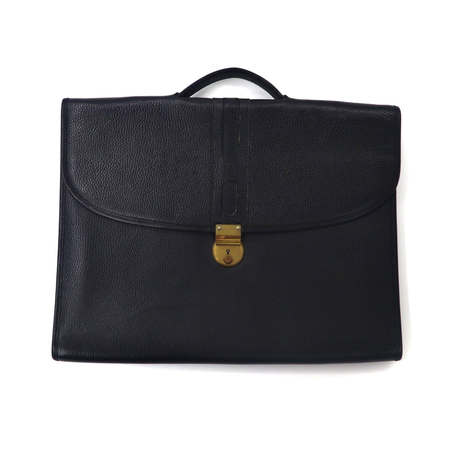 ipam Business Bag Brief Case Black Leather Made in Italy – 日本然 ...