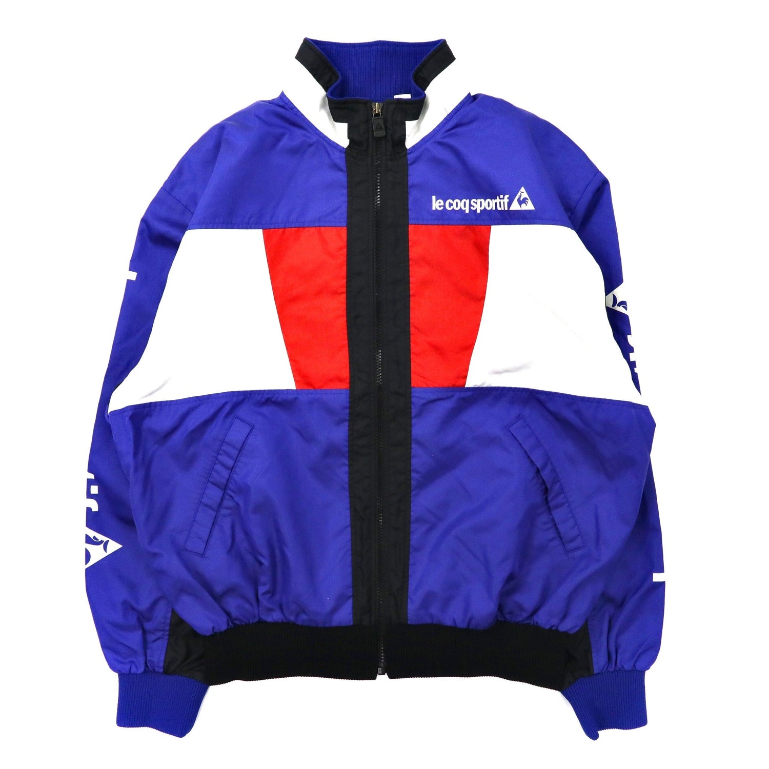 le coq sportif ナイロンジャケット L ブルー ロゴプリント 90年代 日本製