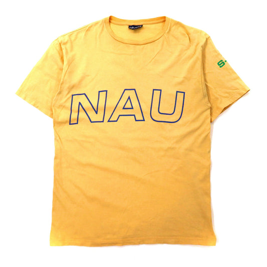 nautica ビッグサイズ ロゴプリントTシャツ M イエロー コットン 90年代 USA製-NAUTICA-古着