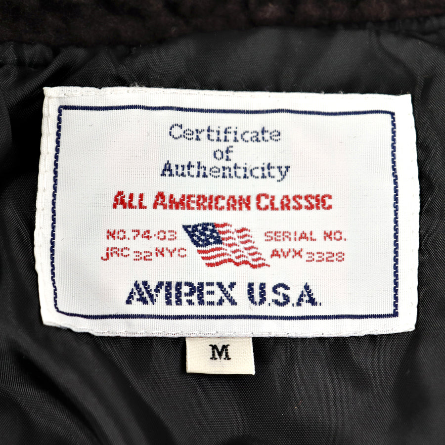 AVIREX B-3 BOA Flight Jacket L Black polyester 6152232 – 日本然リトテ